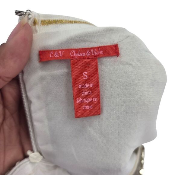 Chelsea & Violet Gold Sequin Crop Top - Picture 3 of 3